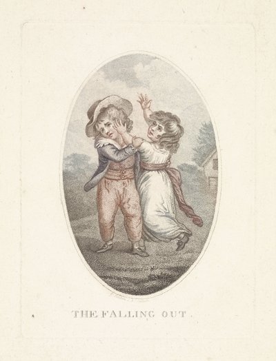 男の子と女の子がお互いをからかう The Falling Out (オブジェクトのタイトル) 作： Mathias de Sallieth