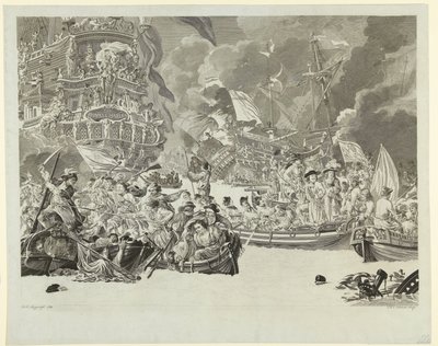 メドウェイに対するオランダの襲撃とロイヤル チャールズ号の捕獲、1667 年 作： Mathias de Sallieth