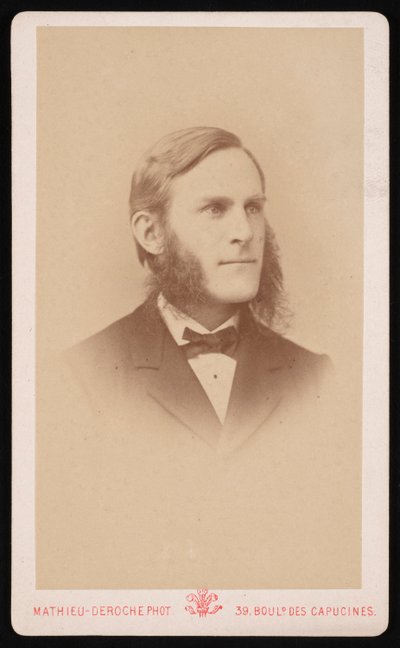 サミュエル・ハバード・スカダー（Samuel Hubbard Scudder）1837-1911年、1871年頃の肖像。 作： Mathieu Deroche
