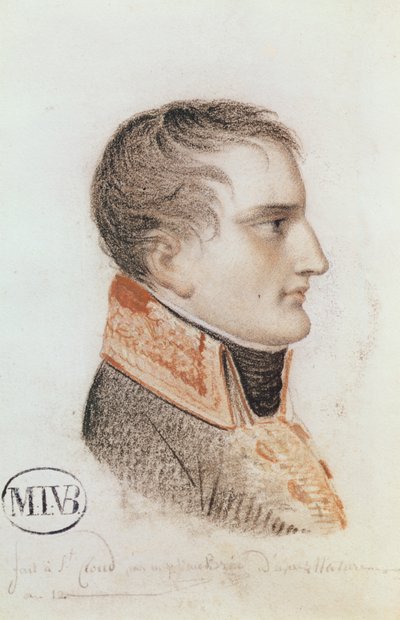 ボナパルト（1769-1821）、最初の領事、「1803年7月18日、アントワープへの最初の領事、ボナパルトの侵入」（ベルサイユ）1803（紙に赤いチョーク） 作： Mathieu Ignace van Bree