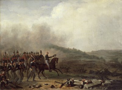 ウィレム フレデリック (1772-1843) カトル ブラの戦いでのオラニエ公 作： Mathieu Ignace van Bree