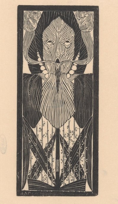 花の顔 12枚の木版画（連載タイトル） 作： Mathieu Lauweriks