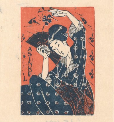 A. Sinkel による日本人女性との広告カード 作： Mathieu Lauweriks