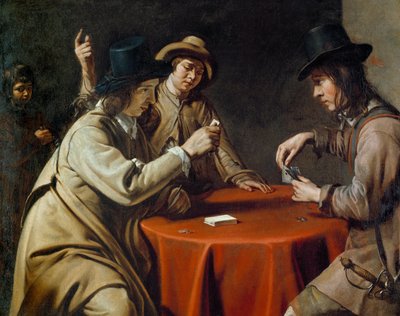 再会した詐欺師たち マチュー・ル・ナン（ルナン）（1607-1677）の絵画 17世紀 作： Mathieu Le Nain