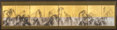 青い空を背景とする72のピーク、1785年。 作： Matsumura Goshun