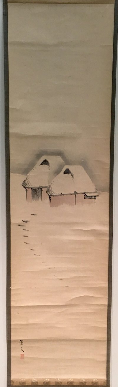 雪の中の2つの小屋 作： Matsumura Keibun