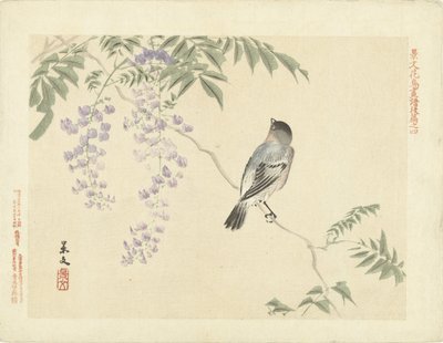 藤の枝の鳥 景文の花鳥画 第三部（連載タイトル） 景文課長画風講変 作： Matsumura Keibun
