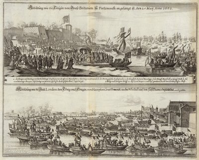 1662年にイギリスのロイヤルズに群集が集まる 作： Mattaus the Younger Merian