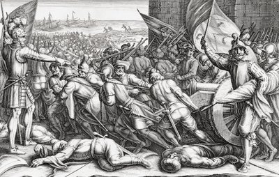 フェルディナンド1世メディチの軍隊の乗船（彫刻） 作： Matteo (after) Rosselli