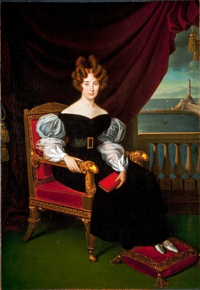 マリアの肖像 (マリア) Brignole-Sale (Brignole Sale) De Ferrari, Duchess of Galliera (1811-1888) Matteo Antonio Picasso (1794-1879) の絵画 Genes, Musei di strada nuova 作： Matteo Antonio Picasso