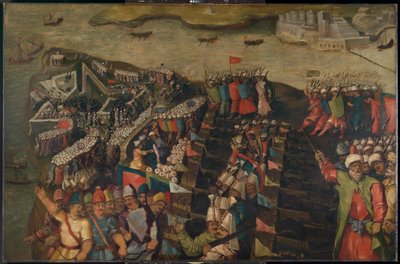 マルタ包囲戦：セント・エルモの攻略、1565年6月23日、16世紀後半（油彩・カンヴァス） 作： Matteo Perez d