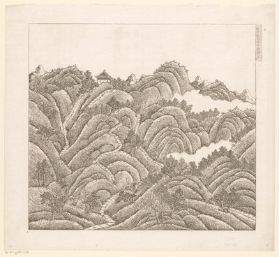 中国承徳 (Jehol) のインペリアル サマー パレスの一部のビュー 作： Matteo Ripa