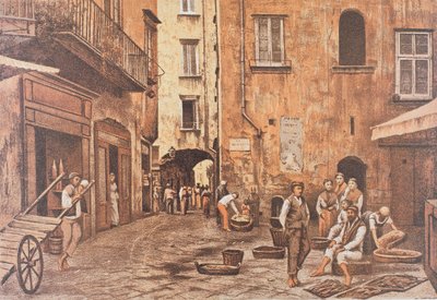 イタリア、ナポリ、ピアッツェッタ ディ ポルト 作： マッテオ・ザンペラ 作： Matteo Zampella
