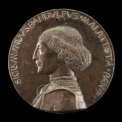 シジスモンド・パンドルフォ・マラテスタ、1417～1468年、リミニとファノの領主[表]、1446年。 作： Matteo di Andrea de Pasti