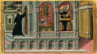聖アウグスティヌスが見た聖ジェロームと洗礼者ヨハネ 1476年 作： Matteo di Giovanni
