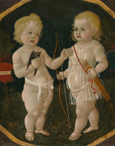 2つのプッティ、14901510 作： Matteo di Giovanni