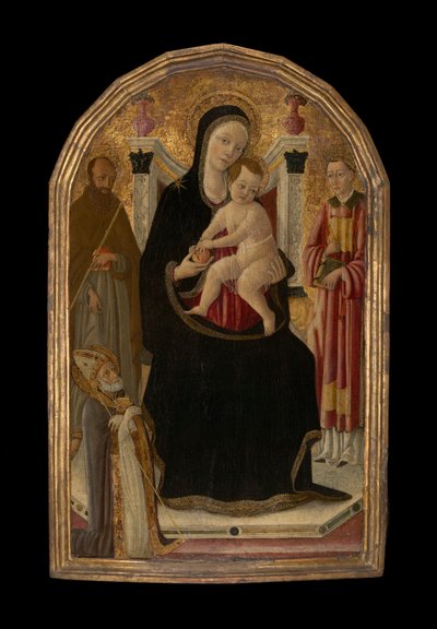 聖母と子が三聖に即位 作： Matteo di Giovanni