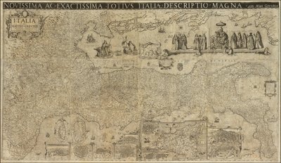1630年マタウス・グロイターによるイタリア地図、1657年ステファノ・スコラーリ出版 作： マットハウス・グレーター