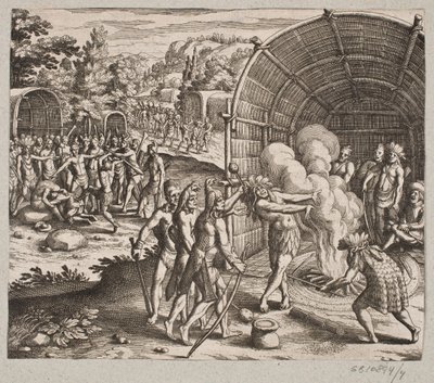 パムケ王の邸宅で彼らはこの儀式を始めました 作： Matthäus Merian d.Æ.
