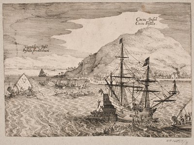 ココソエン島へのオランダ人上陸について 作： Matthäus Merian d.Æ.