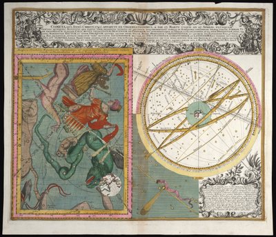 彗星、ここではクリスティ、1742 作： Matthaeus Seutter