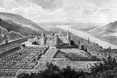 1620年1903年にドイツのハイデルベルク城。 作： Matthaus Merian