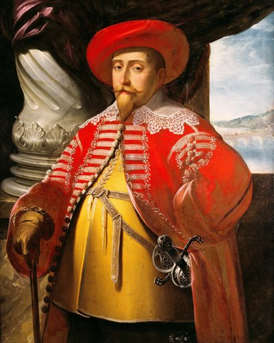 スウェーデンのグスタフ2世王アドルフの肖像1594-1632、1631-1632 作： Matthaus the Elder Merian