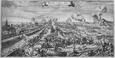 1648、1648年10月のプラハの戦い。 作： Matthaus the Elder Merian