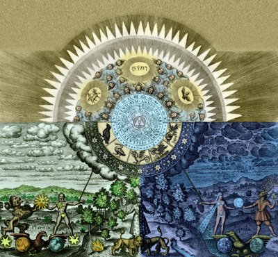 宇宙のユナイトとパンソフィ(エングレーヴィング) 作： Matthaus the Elder Merian