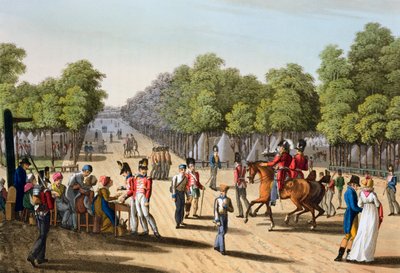 「ブローニュの森のイギリス軍の野営地」、パリ、1815 1817 作： Matthew Dubourg