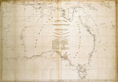 テラ・アウストラリス図（オーストラリア）（印刷物） 作： Matthew Flinders