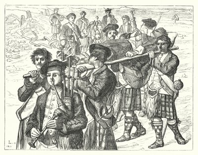 The Night After Culloden（カローデンの後の夜）」（エングレーヴィング 作： Matthew James (attr. to) Lawless