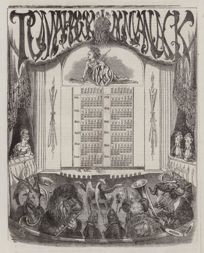 1869年版トマホーク・アルマナック（カラーリトグラフ 作： マシュー 