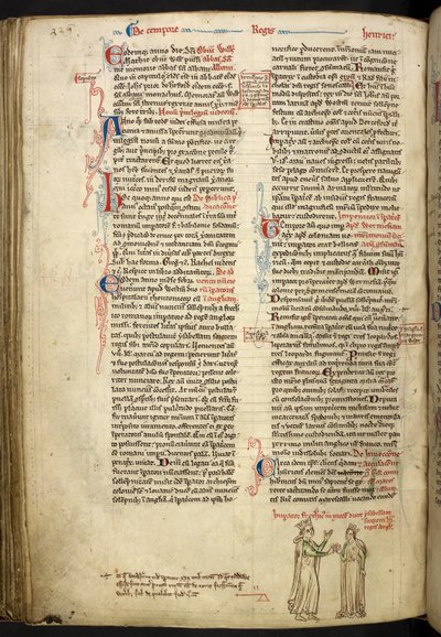 フリードリヒ2世とイザベラ・オブ・イングランドの結婚（王室14 C VII, f.123v 作： Matthew Paris