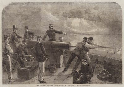 ハイスで銃の練習を学ぶボランティア砲兵隊 作： Matthew Somerville Morgan