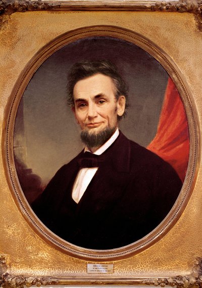 アメリカ大統領エイブラハム・リンカーン（1809-1865）の肖像 作： Matthew Wilson