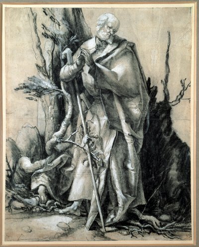 木の中の聖人 習作（インク画 作： Matthias (c.1480 1528) Grunewald