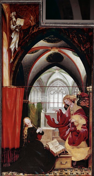 イッセンハイムの祭壇画「受胎告知」（パネルに油彩 作： Matthias (c.1480 1528) Grunewald