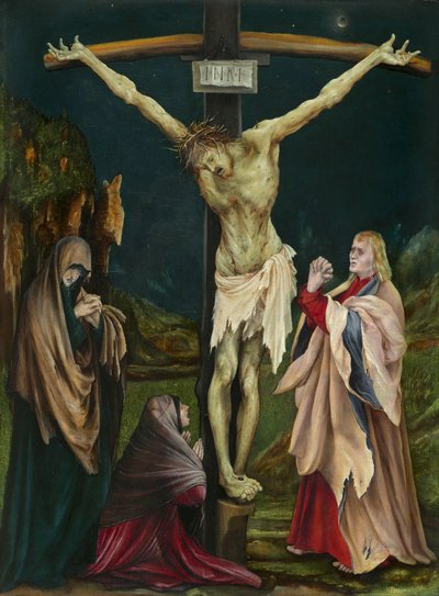 小さな十字架、c.1511-20（パネルに油彩） 作： Matthias (c.1480 1528) Grunewald