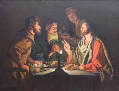 エマオでの晩餐 作： Matthias (c.1600 p.1650) Stomer