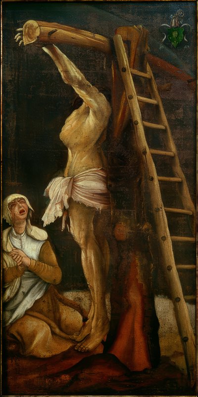 嘆くマグダラのマリアと十字架のキリスト 作： Matthias Grünewald