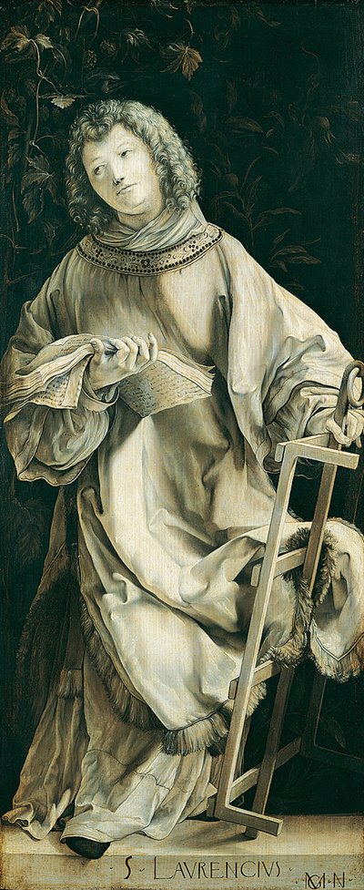 セントローレンスを描いたヘラー祭壇のパネル 作： Matthias Grünewald