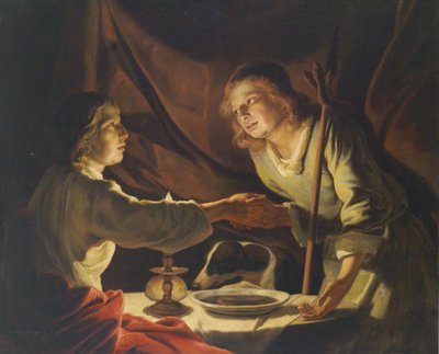 エサウとヤコブ 作： Matthias Stomer
