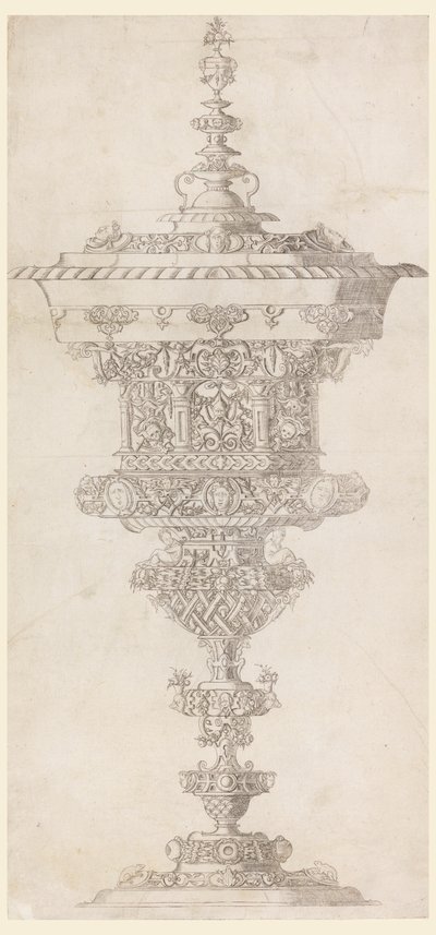 「Novum opus cratero graphicum...」より、カバー付きスタンディング カップ 作： Matthias Zündt