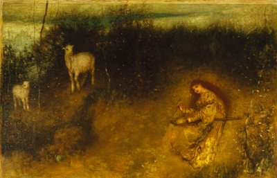 山羊の少女、1875 作： Matthijs Maris