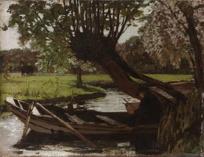 ポラード柳のボート 作： Matthijs Maris