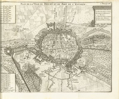 ベレグ・ヴァン・ドゥエー、1710年 Plan de la Ville de Douay et du Fort de l