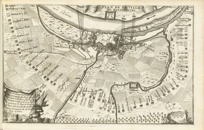 カイザースヴェールト包囲戦、1702年 Plan de la Ville de Keyserswert (オブジェクトのタイトル) 作： Matthijs Pool (possibly)