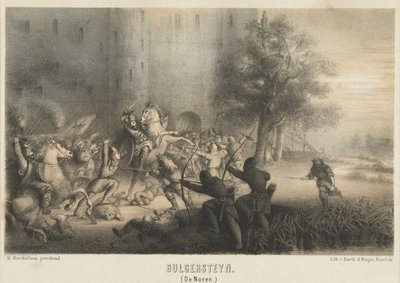 ノルマン人に包囲されたブルガーシュタイン、約 810 年 Bulgersteyn (The Norwegians) (オブジェクトのタイトル) 作： Matthijs Willem Gerardus Michielsen