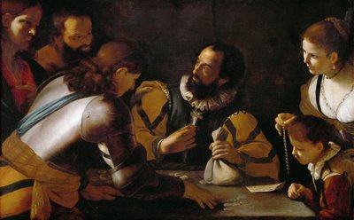 La vocation de Saint Matthieu - The Vocation of Saint Matthew - Mattia Preti (1613-1699).キャンバスに油彩、1635年頃。サイズ：104x164cm。ヴィエンヌ美術史博物館 作： Mattia Preti